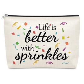Sazuwu Inspirational Friendship Quotes Makeup Bag Motivational Birthday Gifts for Women Cosmetic Bag Positive Gifts for Coworkers Travel Toiletry Bag