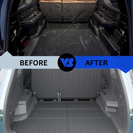 Rongtaod Cargo Mat Compatible with 2025 Toyota 4Runner Gas 5 Seater (NO Hybrid EV & i-Force MAX) Cargo Liner Trunk Liner Trunk Mat Back Seat Protector 4 Runner Accessories (Cargo Mat+Backrest Mats)