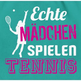 Shirtracer - Gym Bag Backpack - Tennis Player Gift - Real Girls Play Tennis, 08 Turquoise