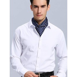 prettystern Silk Men's Bandana, Neckerchief - 53 cm x 53 cm