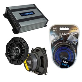 Harmony Audio Bundle with Kicker DSC4 Factory Speaker Replacement & Harmony HA-A400.4 AMP Compatible with Toyota MR2 1985-1986