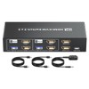 8K60Hz HDMI KVM Switch 2 Monitors 2 Computers, 4K120Hz USB
