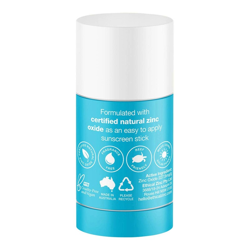 Ethical Zinc Natural Clear Zinc Sunscreen Stick SPF 50, 50g