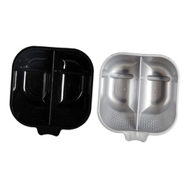 Baluue 2pcs Hair Coloring Bowls Creative Separated Design for Easy Mixing Application Reusable Hair Dye Containers for Home Salon Use and Highlights