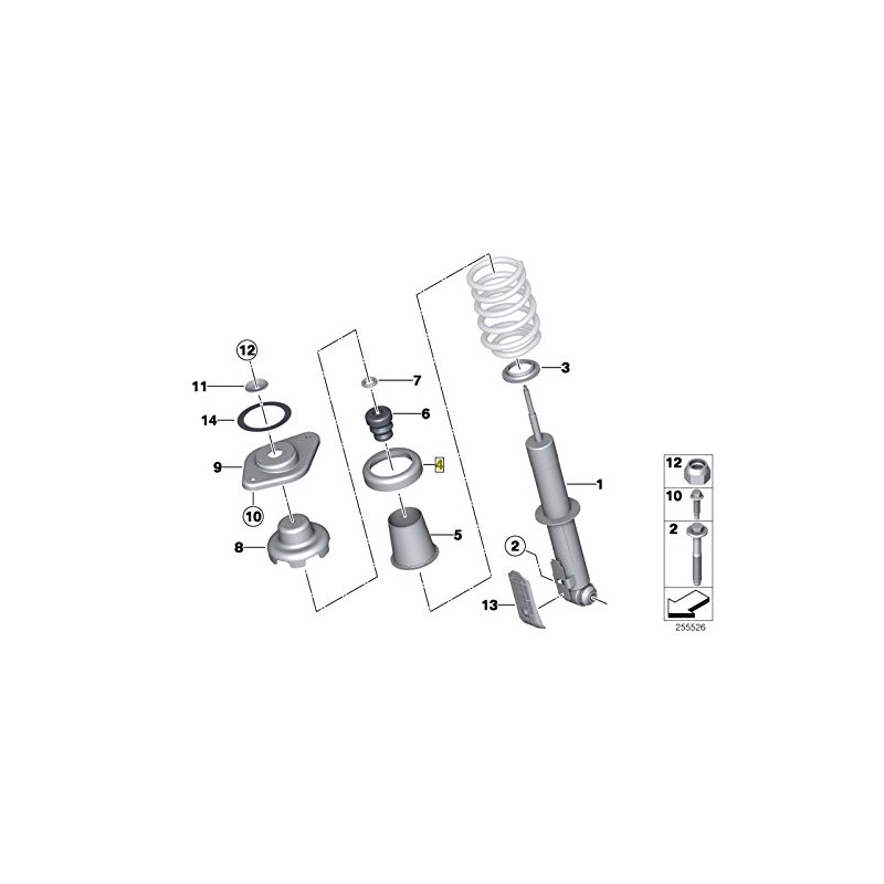 MINI Rear Suspension Spring Upper Shim Spacer Mount Pad 33531495714