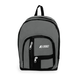 Everest 5045 Double Main Compartment Backpack Dark Gray One Size