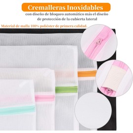 PUBAMALL 7 Pcs Bolsas de Lavandería, Bolsas de Lavado de Ropa para Blusa, Medias, Medias, Ropa Interior, Ropa Interior de Sujetador, Bolsa de lavandería de Viaje (7 Pack, Colorido)