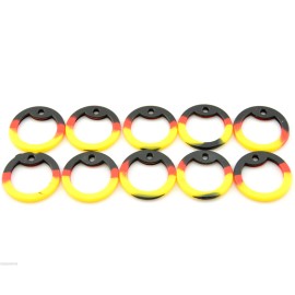 Pack of 10 German Flag Color Military Army ID Dog Tag Rubber Silicone Silencers