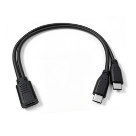 Copnacx USB-C 2-in-1 Splitter Charge Cable, USB Type C Female to 2 USB-C Male Charging Y Cable