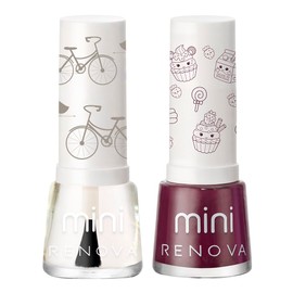 Esmaltes de uas Renova Mini Duo Billie y Brillo cada uno 7.7ml                                                                                        