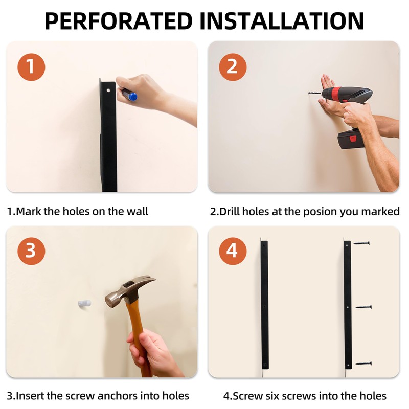 CZWL&HG Garage Tool Organizer Wall Mount – Heavy-Duty Solid Steel