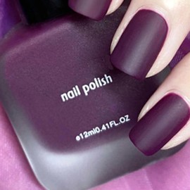 Matte Dream Violet Nail Polish - Quick-Drying, No UV Curing Needed, Winter & Christmas Nail Color for Women
