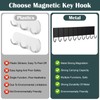 6 Pcs Magnetic Key Holder for Fridge with 10 Hooks,