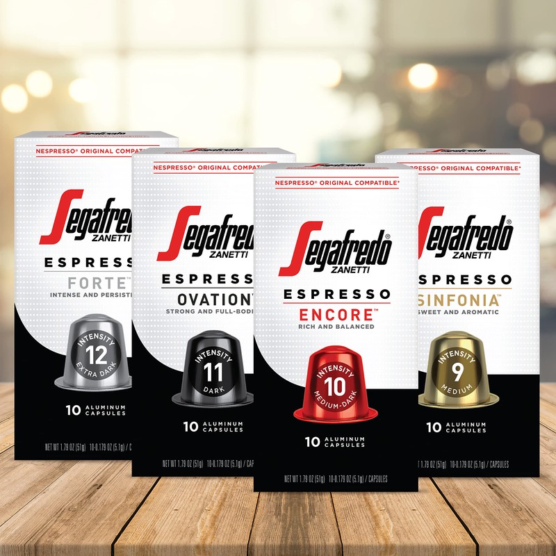 Segafredo Zanetti Espresso Capsules – Aluminum Pods for Nespresso Original