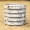 100 of Parkinson's Disease Awareness Bracelet Wristbands with Ribbon and