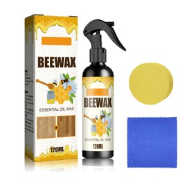 UYUAN Beeswax Spray Cleaner with Sponge & Towel for Wood Furniture, Natural Beeswax Care For Wood Floors, Furniture, Tables, Cabinets (Lemon)