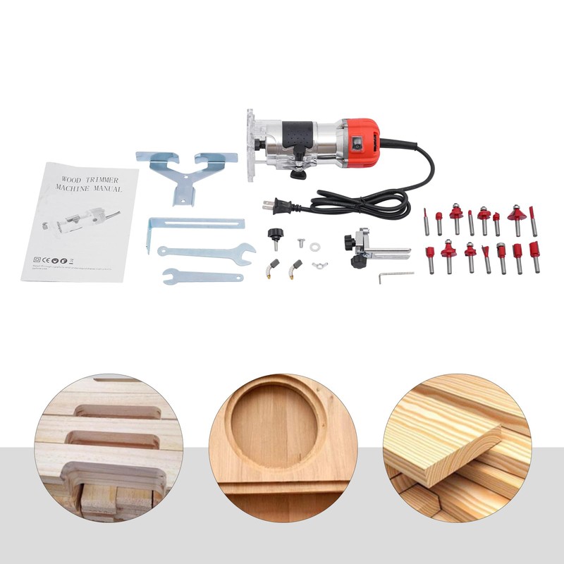 CNCEST Compact Router, 6 Variable Speeds Wood Trimmer,Compact Router for
