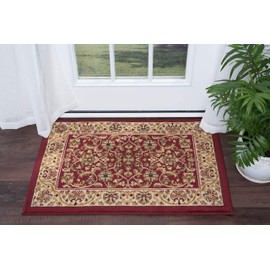 Ventura Transitional Oriental Red Scatter Mat Rug, 2' x 3'