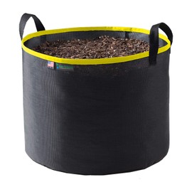 Rain Science Grow Bag 10 Gallon, Planting Pots - Colorful Plant Grow Bags Pots Gardening Vegetable - Air Pruning Mesh Fabric Plant Container - (Black/Yellow)