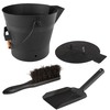 Pure Garden Ash Bucket - Metal Bucket with Lid (2.11-Gallon),