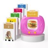 HOMESTEC Flash Cards Talking Language Cards English Words Toddler Pink