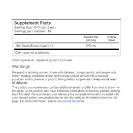 Vitacost Milk Thistle Extract - Liver Support - 2000 mg - 1 fl oz  EXP. 3/2027