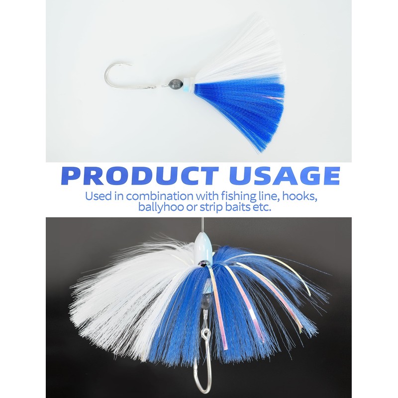 BLUEWING - Señuelos de pesca de agua salada de 1/2
