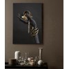 LPFNSF Modern Canvas Picture Gold Black Lips Canvas Picture Female