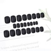 CHAONENG 24pc Black Matte Press-on Nails Kit with Glue, Tabs,