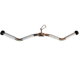 qibylift Barbell Cable Attachment for Cable Machines,LAT Pull Down Bar Cable Machine Attachments,Tricep Press Down Bar,Revolving Straight Curl Pulldown Bar with Rotating & Rubber Handle Grips