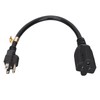 Nema 5‑15P to 5‑20R Adapter 14AWG Heavy Duty 15 Amp