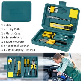 AUTODECO Car Emergency Roadside Kit Safety Assistance Kit for Vehicle with Shovel Jumper Cable First Aid Kit