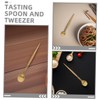 ABOOFAN 2pcs Stainless Steel Tasting Spoon Tweezers for Chefs Elegant