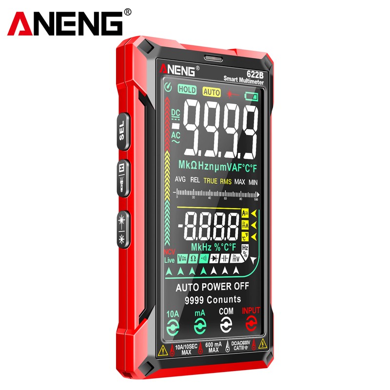 ANENG Digital Multimeter Tester Smart Touch Auto-Ranging 9999 Counts Rechargeable