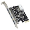 axGear USB 3.0 PCI-E Card 4 Port Hub PCIE Express