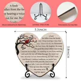 A Limb Has Fallen From Our Family Tree Cardinal Decor Sympathy Gifts for Loss of Loved One Wood Heart Keepsake In Memory of Mom Dad Funeral Remembrance Gift Bereavement Condolences Grief Gift -FS406