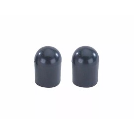 F&R SISSY BAR END CUPS RUBBER IN BLACK SOLD BY PAIR.
