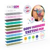 12 Metallic Temporary Tattoo Markers for Skin – Create Temporary