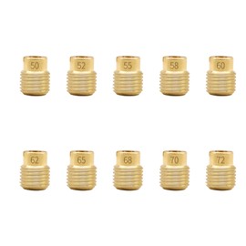 HISports Main Jet Set 50 to 72 Carburettor Nozzle Set 50-72 (50, 52, 55, 58, 60, 62, 65, 68, 70, 72) Compatible with 7 x 0.75 Kawasaki FCR Carburettor WH100T SCR 100 cc Peugeot Speedfight Scooter 10