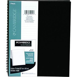 Cambridge 59214 Wirebound Hard Cover Medium Notebook, 9-1/2 x 7-1/4"