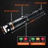 NICRON Flashlights,Rechargeable Magnetic LED Flashlights,1200 High lumens Tactical Flashlight,White/Red/Green Lights