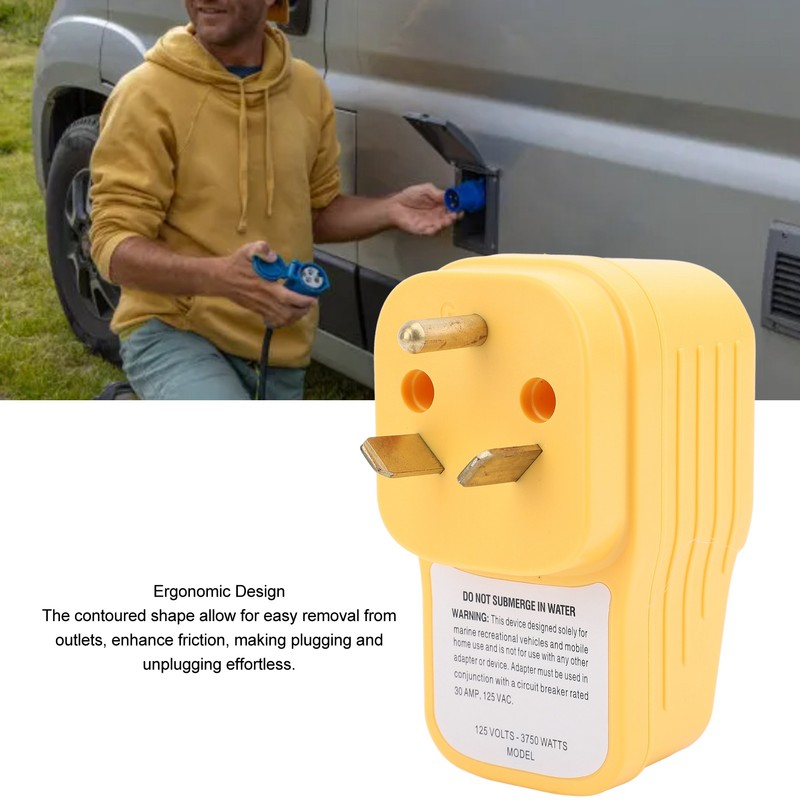 RV Surge Protector 30Amp Male to 30 Amp Female Adapter