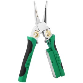 Faitio 8-in-1 Wire Stripper with Voltage Tester, Cable Cutters, Pliers, Crimper, Splitter, and Wire Stripping Function for 10-18 AWG Wires, Ideal for Electrician Work