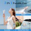LifePlus Portable Fan Handheld Fan Personal Fan USB Rechargeable Small