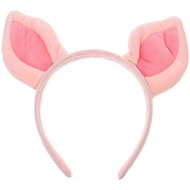 minkissy Pig Ears Headband Pig Ear Headpiece Fancy Dress Animal Cosplay Headwear Plush Animal Headband for Women Girls Wash Face Pink Pig Ears Fancy Dress