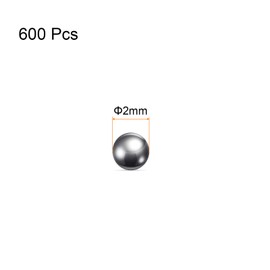 sourcing map 600 Pieces Precision Balls 2 mm Diameter G10 Chrome Steel Ball for Bearings Silver