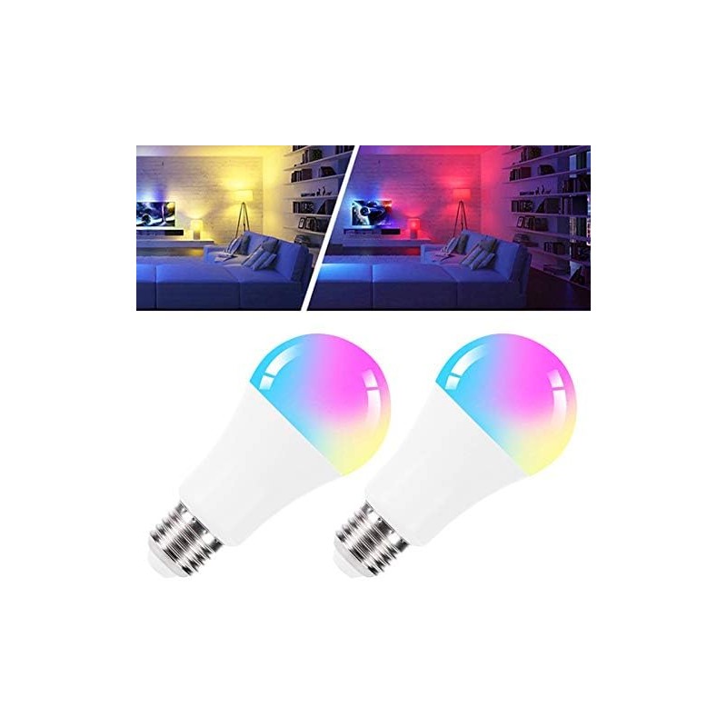 Bombilla LED, 10W E27 Bombilla LED RGB Regulable, para Sala