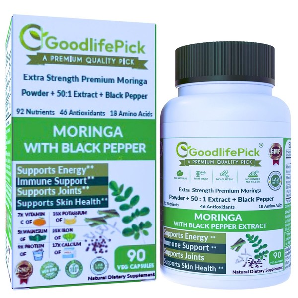 GoodlifePick GoodlifePick Moringa Capsules. with Black Pepper Moringa for Overall