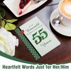 WDphouly 55th Wedding Anniversary Card, Emerald Anniversary Card for Husband