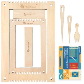 Hand U Journey Rectangle Weaving Loom Kit 7.9''x11.8'' and 5.3''x7.8'', 2 Set with Weaving Tools and 16 Pages Instruction Book-Size M